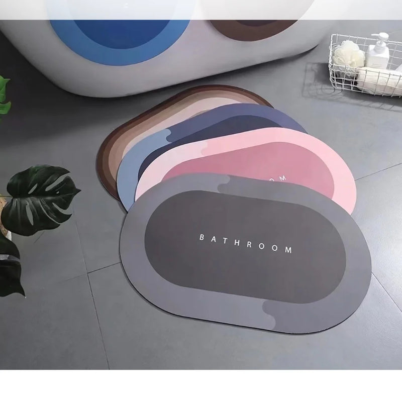 Tapete Antiderrapante Absorvente de Banheiro Secagem Rápida