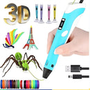 Caneta De Impressão 3D Manual Infantil e Adulto Com Filamentos