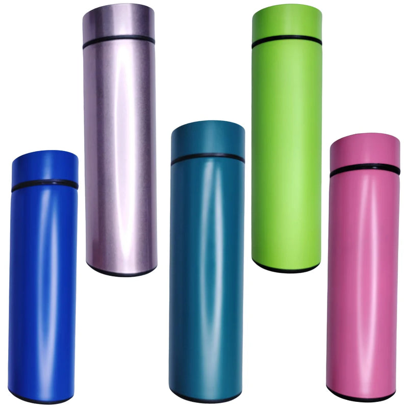 Garrafa térmica de Inox, sensor de temperatura digital inteligente Led bebida quente e fria
