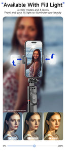 Tripé Dobrável Fangtuosi Gimbalstick com Luz e Controle Remoto Bluetooth,