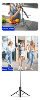 Tripé Dobrável Fangtuosi Gimbalstick com Luz e Controle Remoto Bluetooth,