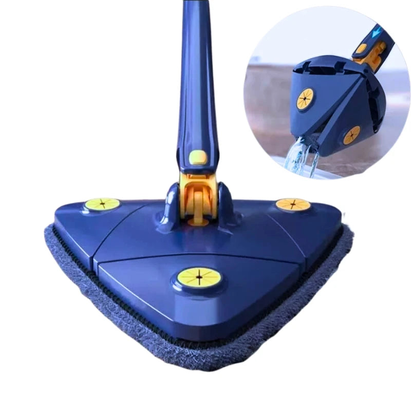Mop Rodo De Limpeza Triangular Giratório 360g Ajustável Retrátil Cor Sortido