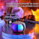 Alto-falante Bluetooth sem fio portátil de aço pequena Estéreo pesado de metal