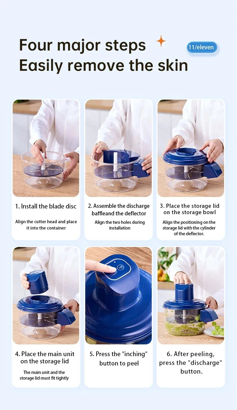 Máquina Descascadora de frutas e pequenos legumes automática