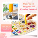 Labirinto de madeira Aprendizagem Jogo Educativo Brinquedo Magnético