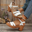 Sandália de Plataforma Gladiadoras Serena