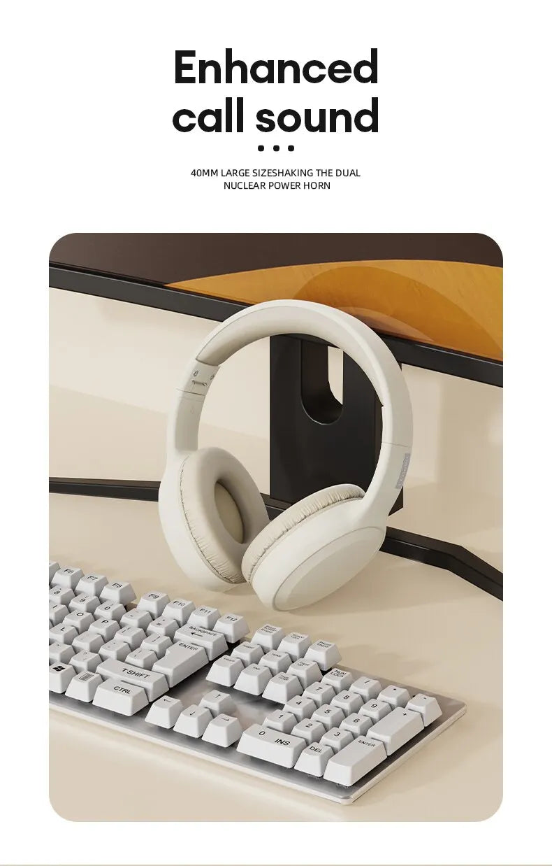 Fones de Ouvido TH30 Bluetooth 5.3 com Microfone/Cancelamentos de Ruídos e sistema Gamer