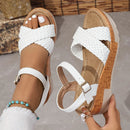 Sandálias de plataforma Louise Gladiadora/Roma