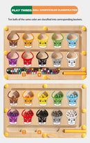 Labirinto de madeira Aprendizagem Jogo Educativo Brinquedo Magnético