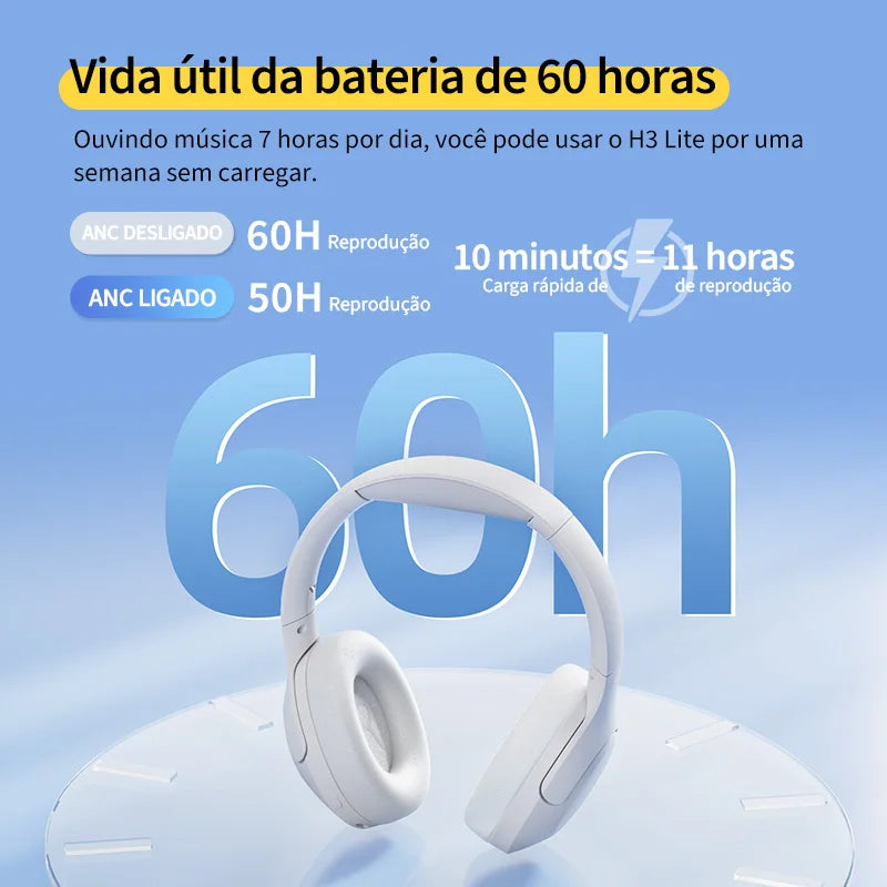 Fones de ouvido QCY H3  sem fio Bluetooth 5.3 Cancelamento de ruído Arco reforçado promoção