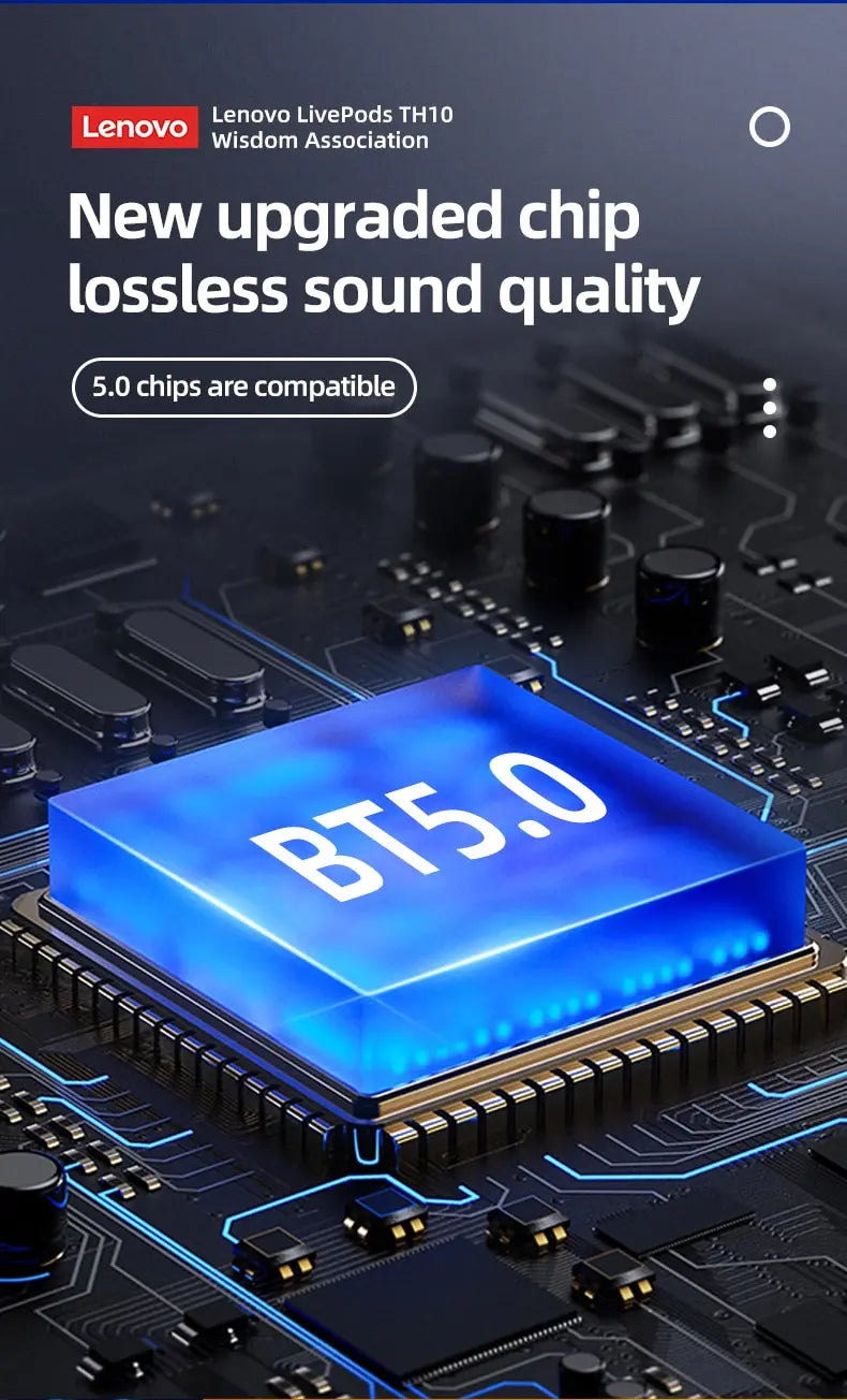 Fone de ouvido Thinkplus TH10 com microfone cancelamento de ruídos  para celular iPhone Sumsamg Android IOS