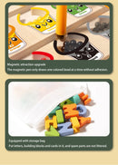 Labirinto de madeira Aprendizagem Jogo Educativo Brinquedo Magnético