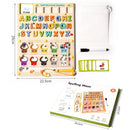 Labirinto de madeira Aprendizagem Jogo Educativo Brinquedo Magnético