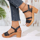 Sandália de Plataforma Gladiadoras Serena